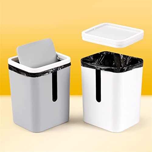 Lodly Trash Can, mini radna površina kante za smeće za smeće plastični otpad s poklopcem Countertop Barbaa Basket Basket Bussebox