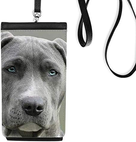 Zgodan pas kućni ljubimci životinjski picture Telefon novčanik torbica Viseća mobilna torbica Crni džep