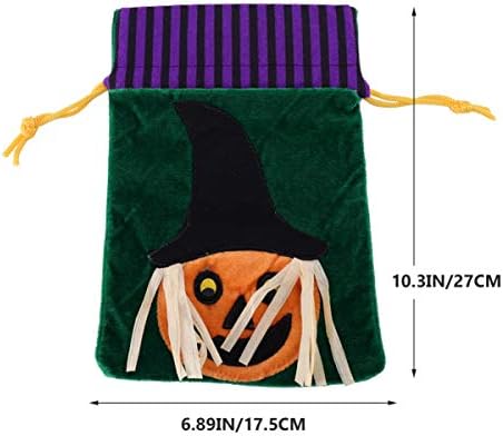 NUOBESTY poklon torba 2pcs Halloween Drawstring Candy Bag Pupmkin Witch Trick or Treat torbica Party Favor Holder za Halloween Party