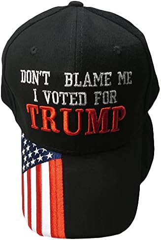 Ne krivi me Glasao sam za Trump SAD zastavu na Bill Crni pamuk podesivi vezeni bejzbol kapu
