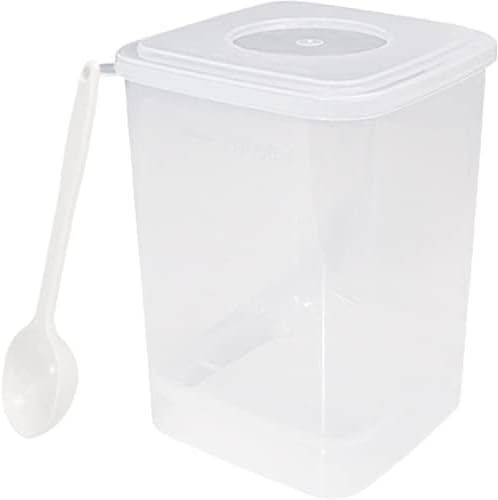 Kichvoe 1 Set kontejnera za skladištenje hrane frižider kutija za hranu sa poklopcem kašika plastična kutija za čuvanje svežeg vazduha hermetička kutija za skladištenje žitarica za hleb od jogurta