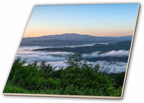 3drose pejzažna fotografija oblaka u dolini u Nacionalnom parku Cherokee-Tiles