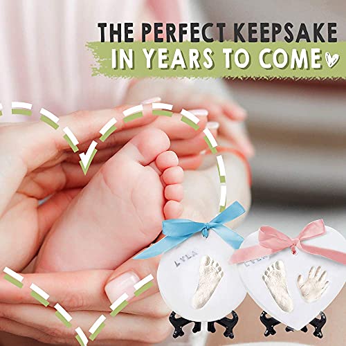 Baby Handprint otisak Ornament i Duo Frame Keepsake Kit Bundle-idealan set paketa za novu mamu