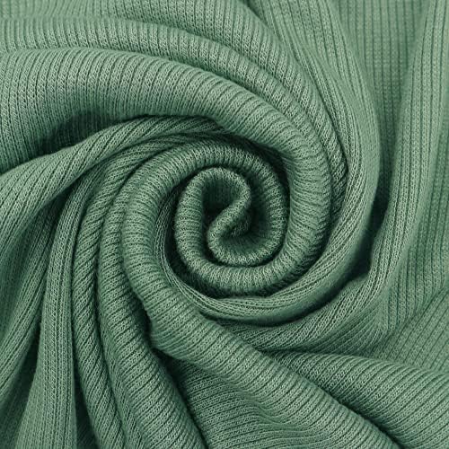 Moderna tkanina Rayon Spandex 2x1 rebrasta pletena rastezljiva tkanina , zelena prašnjava)