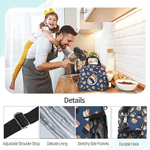 Sushi torba za ručak s džepovima modna izolacijska kutija za ručak vodootporna hladnjača s naramenicom multifunkcionalna Corgi torba