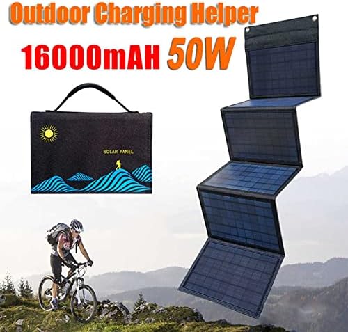 HZRU 50W 60W ploča za punjenje solarne ploče sklopiva torba Vanjski prijenosni PV modul Adventure Outdoor Camping