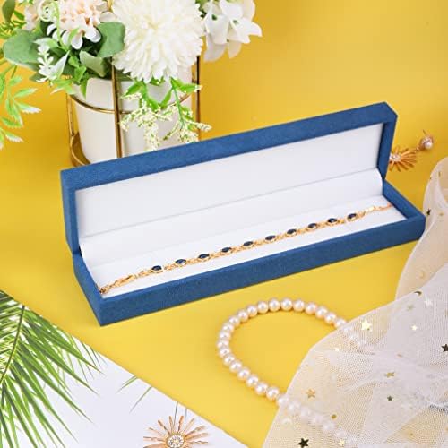 ISUPERB 2pcs Velvet prsten kutija za angažman prstenastim kutijama Premium nakit poklon kutija plava prstena za vjenčanicu božićna godišnjica