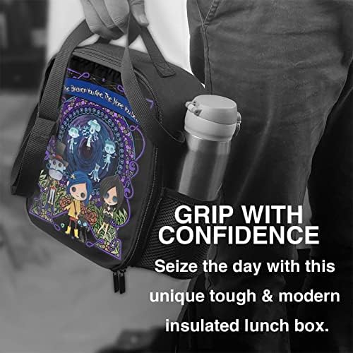NIKROAD animirana Cora'line filmska torba za ručak, smiješna Anime kutija za ručak, izdržljiva izolovana torba za višekratnu upotrebu,