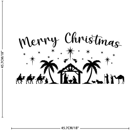 Vinilni zid Citati Naljepnice Merry Božić Inspirativne zidne umjetničke naljepnice Početna Dekor Božić Baby Isus zidna naljepnica