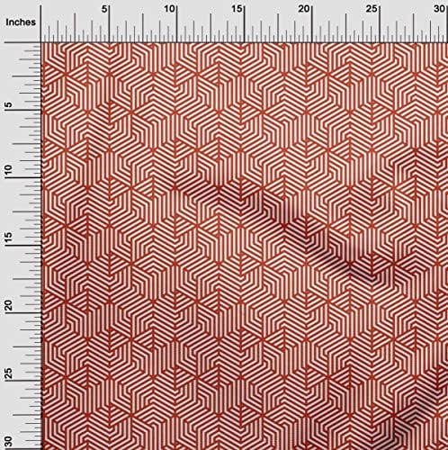 oneOone baršunasta crvena tkanina geometrijski projekti šivaćih zanata printovi tkanine Yard širine 58 inča-6736