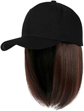 Hot Rod šešir za časopis bejzbol kapa sa ekstenzijama za kosu ravna kratka Bob frizura uklonjiva perika šešir za