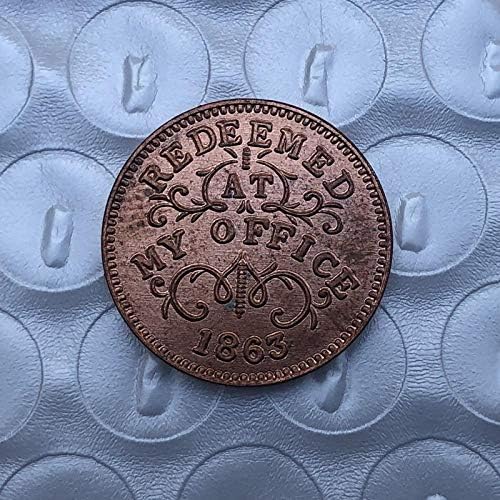 1863. kriptoturcy, kriptorurency omiljena replika novčića, komemorativni novčić, američka stara kovanica sa kovanicama, Lucky zanat