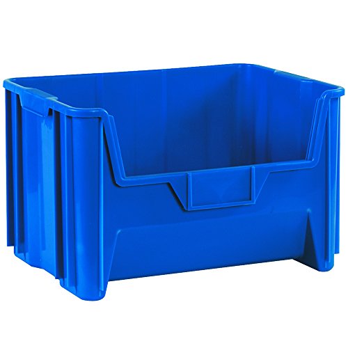 Aviditi gigantske police za skladištenje plastike koje se mogu slagati, 19-7/8 x 15-1 / 4 x 12 7/16 inča, plave, pakovanje od 3, za