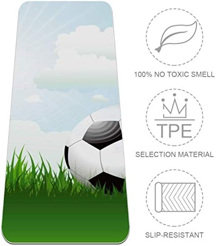Unicey Soccer Football Grass thick Non Slip Vježba & amp; fitnes 1/4 yoga mat za Yoga Pilates & amp; fitnes vježbe na podu
