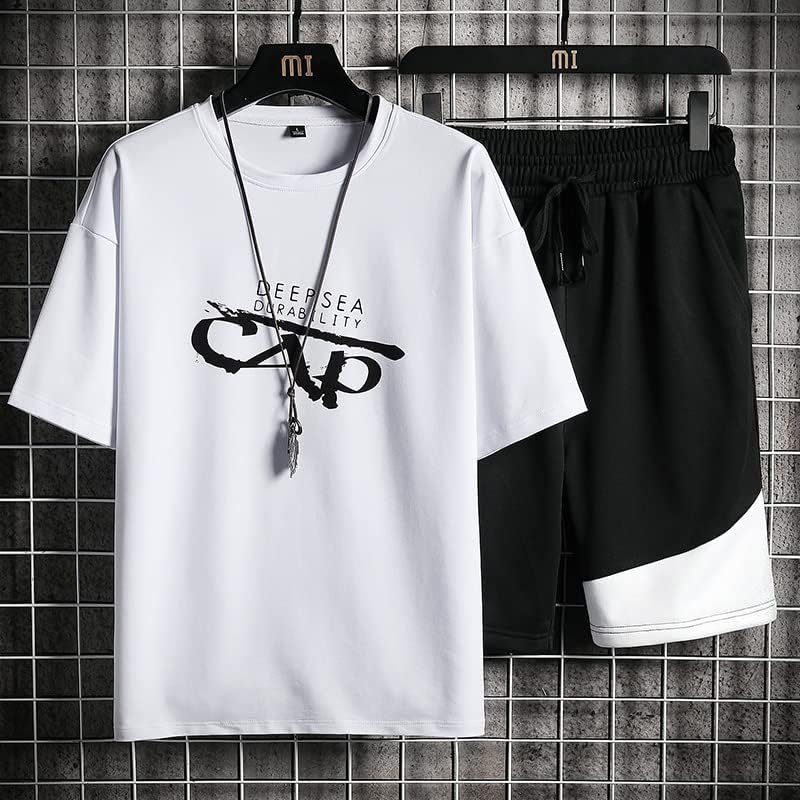 Muški setovi Hip Hop odjeća Streetwear Summer Outfit Muška majica i kratke hlače Dva komada Hip-Hop set