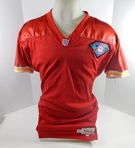 1994 Kansas poglavar grada Blank # Igra izdana crvena dres 75th patch 38 DP32742 - nepotpisana NFL igra rabljeni dresovi