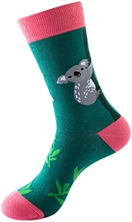 Životinjske čarape za žene Soft Comfort Long Funny Socks Novelty Fun Slatke crtane čarape modne casual posade čarape zelene boje