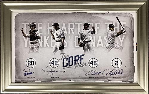 Core Četvrta potpisana bejzbol fotografija NY Yankees Derek Jeter Autogram uokviren Steiner - AUTOGREME MLB Photos