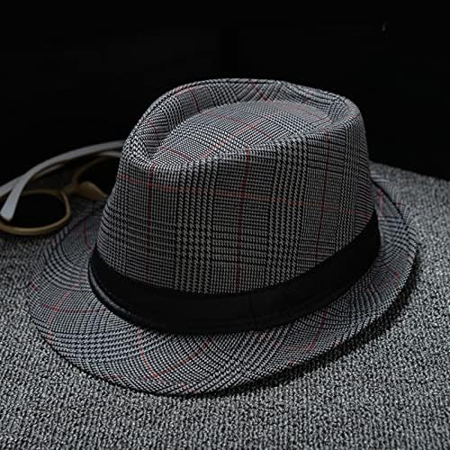Muškarci i žene Retro Jazz Hat Striped Ispis Britanska šešir za sunčanje Travel Sun Hat Big Wone Hat