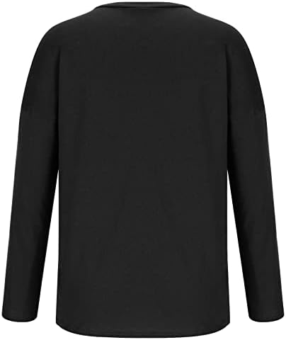 Ženska bluza Ljeto jesen 2023 odjeća s dugim rukavima pamučna posada Cvjetni grafički labav fit bluza Tee za žene