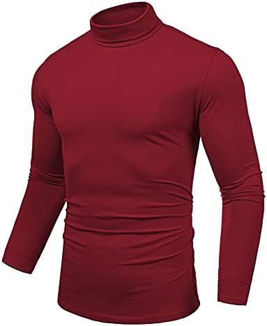 LecGee muške tanke fit osnovne termo majice sa dugim rukavima Casual pulover Shirts