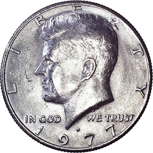 1977 D Kennedy Polu dolar 50C o necrtenom