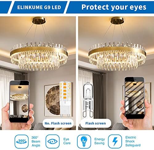 ELINKUME G9 LED Sijalice 2.5 W topla bijela sijalica ekvivalentna 25W halogene sijalice 210LM G9 lampe perle štedljive LED Sijalice