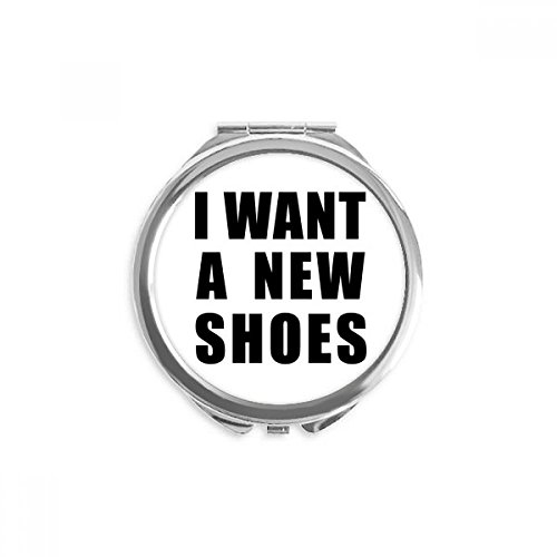 Želim Nove Cipele Ruku Kompaktan Ogledalo Okrugli Prijenosni Džep Staklo