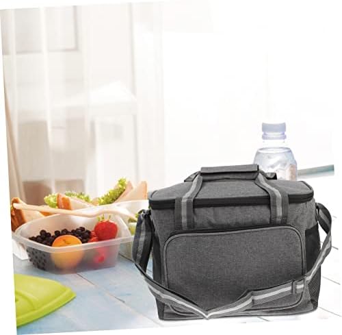 Mobestech 3kom kutija kapacitet torbe siva pića Zipper sklopiva posuda za hladnjak termo nosač hrane Podesiva višekratna kampiranje