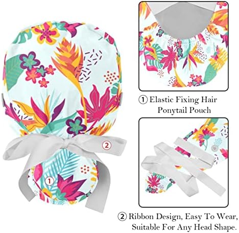 Doodle cvjetna polica za ptice sa gumbom i dužnom, 2 paketa Hirurška hirurška hirurška hirurgija HATS nosač