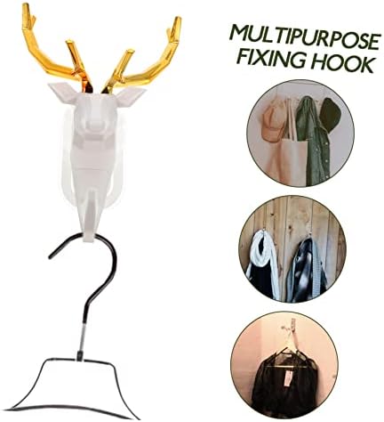 HOMOYOYO ANTLER kaput višenamjenski vješalica Divlja vješalica za vješalicu u obliku životinje Antler-Design Hanger Head White ABS