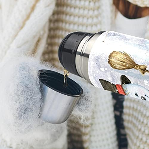 Vakuum izolirana krigla od nehrđajućeg čelika, slikanje snjegovića Print Thermos Vodena boca za vruće i hladne napitke djeca odraslih 17 oz