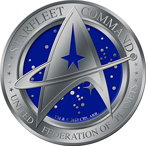 2023 DE Moderna prigodna Powercoin Starfleet Command Star Trek 1 oz Silver Coin 5 $ Samoa 2023 Starinski finiš