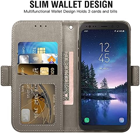 Asuwish kompatibilan sa Samsung Galaxy S8 Active Wallet Case i kaljenim staklom zaštitnik ekrana preklopni poklopac držač kreditne
