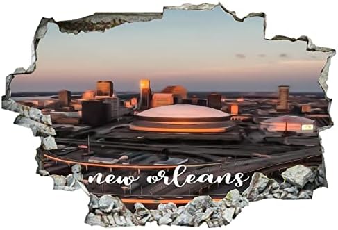 Cocackeckeckecken American Louisiana State New Orleans Slikarstvo New Orleans Pogled na grad 3D Zidne naljepnice Mural Wall Art Umjetni
