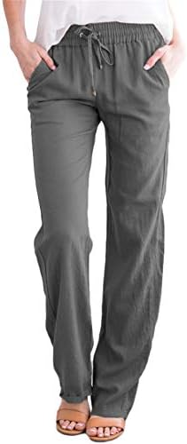 Andongnywell Womens Yoga Duksevi Labavi vučništa širokih pantalona za noge Vježba Joggers Pant s džepovima pantalone