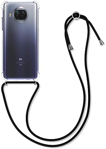 KWMobile Crossbody Case kompatibilan sa Xiaomi Mi 10T Lite Case - Clear TPU telefonski poklopac W / remen kabela za remen - crna /