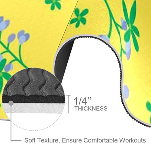 Siebzeh Bluebonnet Flower Premium Thick Yoga Mat Eco Friendly Rubber Health & amp; fitnes non Slip Mat za sve vrste vježbe joge i