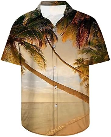 2023 Prevelizirani havajski gumb prema dolje muškarci T košulje smiješne tiskanje Grafički teže Ležerne plaže Kratki rukav ljetni