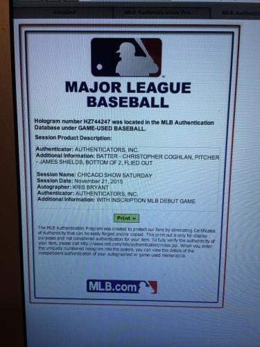 Kris Bryant MLB debitant i upisani baseball-MLB holo-mladunci koji prodaju za 5 k - autogramirani bejzbol