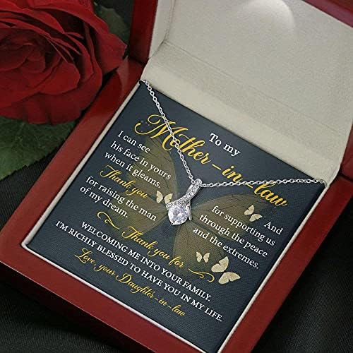 Personalizirani poklon nakita - Zauvijek ogrlica od srca, mojoj dečkovoj mami poklon za žene, supruzi od muža, poklon za mladenku,
