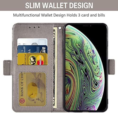 Asuwish kompatibilan sa iPhone Xs Max futrolom za novčanik i držačem za zaštitu ekrana od kaljenog stakla preklopni stalak za narukvicu