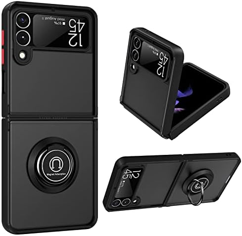 Maxdara Galaxy Z Flip 3 Stand Case, Galaxy Z Flip 3 Case sa držačem prstena za postolje Slim Fit mat TPU zaštitna futrola za telefon