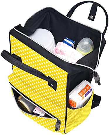 Guerotkr putni ruksak, torba za pelene, ruksačke vrećice pelena, bijeli tački žuti uzorak