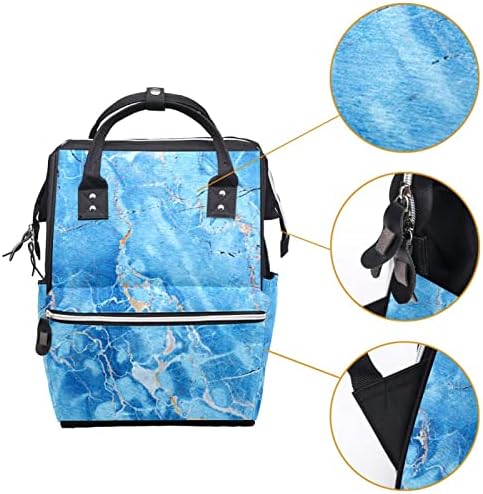 Guerotkr putni ruksak, vrećice za pelene, ruksak pelena, plavi umjetnički uzorak marke