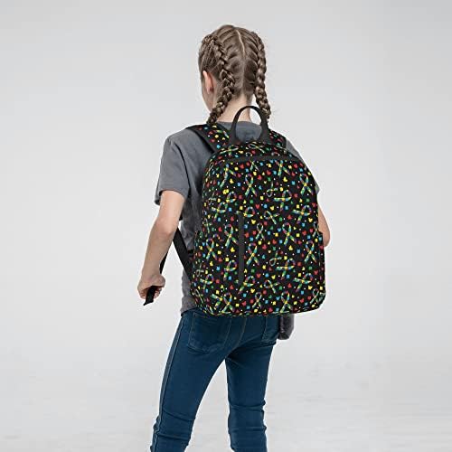 Euounmsu Backpacks Bookbag Fashion Funny računarske torbe Torbe Autism Foodyness Trake leptiri izdržljiv prijenosni ruksack daypack