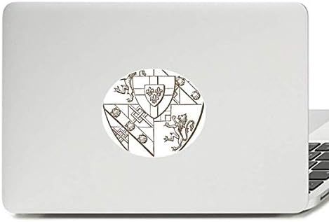 Baroque Lion Shell Shiels Ilustracija uzorak vinil amblem Grafička laptop naljepnica za notebook naljepnica