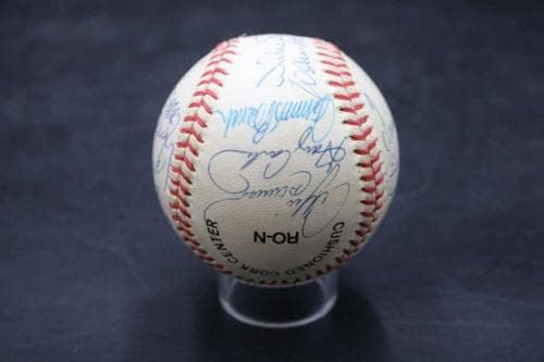 Dvorana porodica potpisala je na bejzbol autografa Carter / Morgan +17 JSA LOA D5843 - AUTOGREMENE BASEBALLS