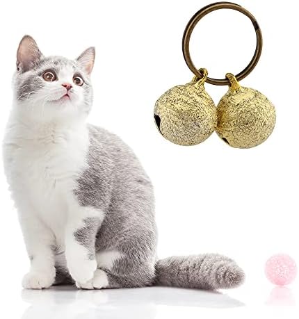 Kcrygogo zvona za ogrlice za mačke - 3 paketa matirano zlatno zvono ogrlica za male pse（štene & amp; mačke-privjesak za kućne ljubimce
