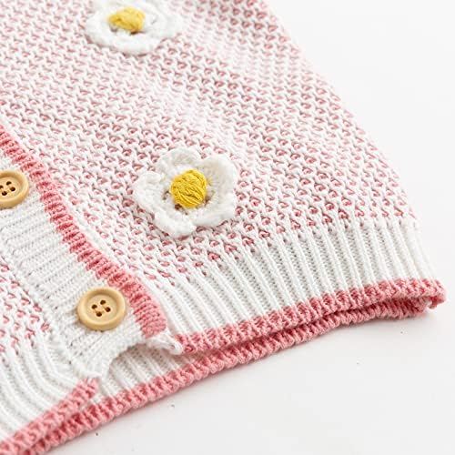 Simplee kids Baby džemper kardigan žakard kablovski pleteni opružni kaput Dugi rukav kardigan za djevojčicu